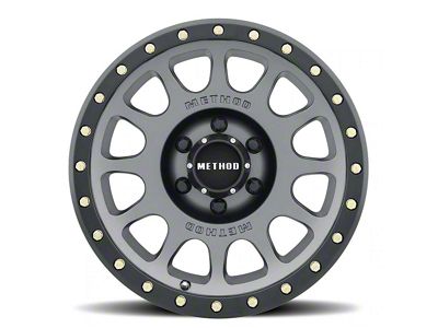 Method Race Wheels MR305 NV Matte Black with Gloss Black Lip 8-Lug Wheel; 18x9; 18mm Offset (07-10 Silverado 3500 HD SRW)