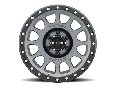 Method Race Wheels MR305 NV Titanium with Matte Black Lip 8-Lug Wheel; 18x9; 18mm Offset (07-10 Sierra 2500 HD)
