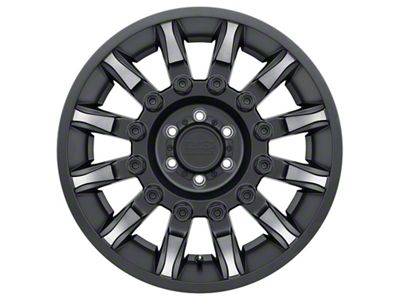 Black Rhino Mission Matte Black with Machined Tinted Spokes 8-Lug Wheel; 18x9; -18mm Offset (10-18 RAM 3500 SRW)