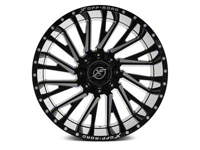 XF Offroad XF-226 Gloss Black Milled 8-Lug Wheel; 20x12; -44mm Offset (19-24 RAM 2500)