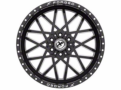 XFX Flow XFX-307 Gloss Black Milled 8-Lug Wheel; 20x12; -44mm Offset (07-10 Sierra 3500 HD SRW)