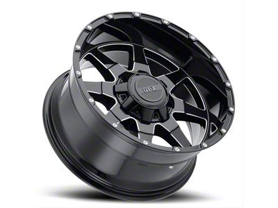 G-FX TR-12 Gloss Black Milled 8-Lug Wheel; 20x9; 12mm Offset (15-19 Silverado 2500 HD)