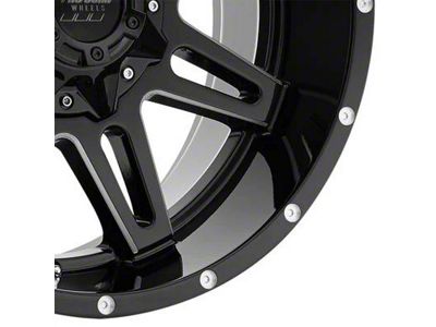 Pro Comp Wheels Blockade Gloss Black Machined 8-Lug Wheel; 20x9.5; 0mm Offset (15-19 Silverado 2500 HD)