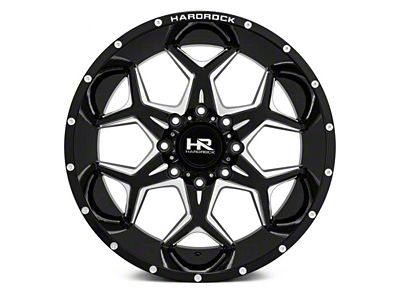 Hardrock Offroad Reckless Xposed Gloss Black Milled 8-Lug Wheel; 22x12; -51mm Offset (03-09 RAM 2500)