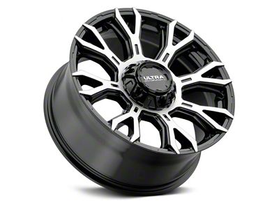 Ultra Wheels Scorpion Gloss Black with Diamond Cut Face 8-Lug Wheel; 17x9; 12mm Offset (10-18 RAM 2500)