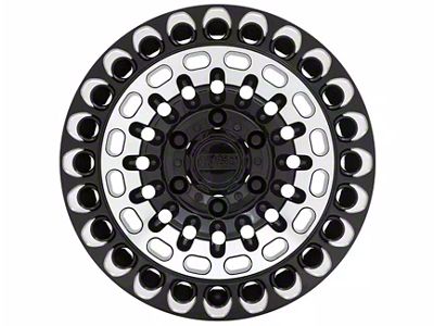 Black Rhino Labyrinth Gloss Black Machined 8-Lug Wheel; 17x9.5; -18mm Offset (07-10 Silverado 2500 HD)