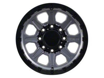 Tremor Wheels 103 Impact Graphite Grey with Black Lip 8-Lug Wheel; 20x9; 0mm Offset (20-24 Sierra 2500 HD)