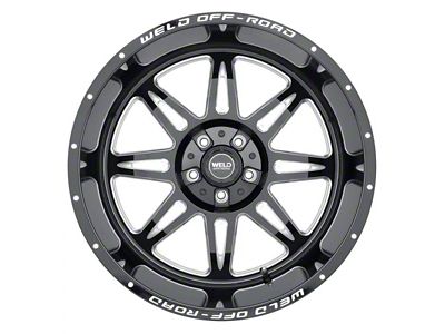 Weld Off-Road Cheyenne Gloss Black Milled 8-Lug Wheel; 20x9; 0mm Offset (15-19 Sierra 3500 HD SRW)