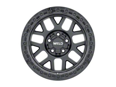 Weld Off-Road Cinch Satin Black 8-Lug Wheel; 20x9; 0mm Offset (15-19 Silverado 2500 HD)