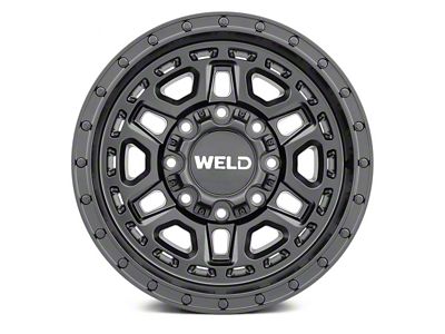Weld Off-Road Crux Satin Black 8-Lug Wheel; 20x9; 0mm Offset (15-19 Silverado 3500 HD SRW)