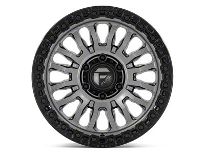 Fuel Wheels Rincon Matte Gunmetal with Matte Black Lip 8-Lug Wheel; 20x10; -18mm Offset (06-08 RAM 1500 Mega Cab)