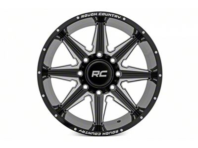 Rough Country 91M Series Gloss Black 8-Lug Wheel; 20x12; -44mm Offset (03-09 RAM 3500 SRW)