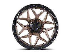 Lock Off-Road Matrix Matte Bronze with Matte Black Ring 8-Lug Wheel; 22x10; -18mm Offset (10-18 RAM 2500)