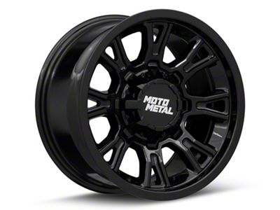 Moto Metal Legacy Gloss Black 8-Lug Wheel; 17x9; 20mm Offset (07-10 Sierra 2500 HD)