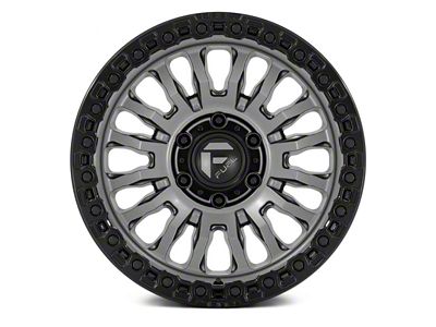Fuel Wheels Rincon Matte Gunmetal with Black Lip 8-Lug Wheel; 20x9; 1mm Offset (20-24 Sierra 2500 HD)