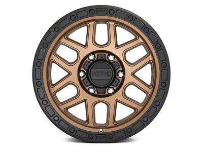 KMC Mesa Matte Bronze with Black Lip 8-Lug Wheel; 18x9; 18mm Offset (07-10 Silverado 2500 HD)