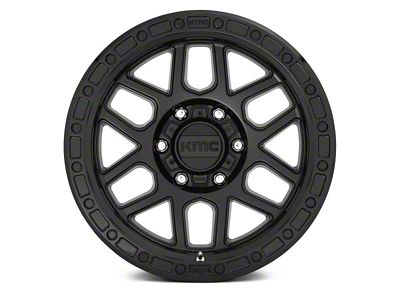 KMC Mesa Satin Black with Gloss Black Lip 8-Lug Wheel; 18x9; 18mm Offset (03-09 RAM 3500 SRW)