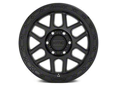 KMC Mesa Satin Black with Gloss Black Lip 8-Lug Wheel; 20x9; 0mm Offset (10-18 RAM 3500 SRW)