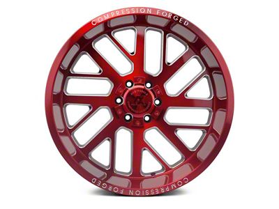 Axe Wheels AX2.2 Candy Red 8-Lug Wheel; 22x12; -44mm Offset (07-10 Sierra 3500 HD SRW)