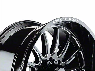 Axe Wheels Chronus Gloss Black Milled 8-Lug Wheel; 22x12; -44mm Offset (07-10 Sierra 2500 HD)