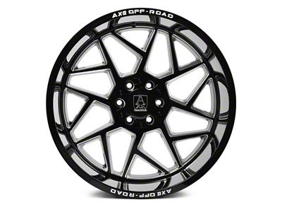 Axe Wheels Nemesis Gloss Black Milled 8-Lug Wheel; 22x12; -44mm Offset (07-10 Sierra 2500 HD)