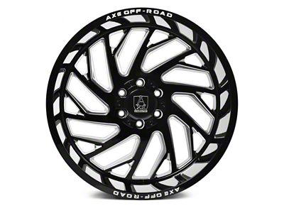 Axe Wheels Zeus Gloss Black Milled 8-Lug Wheel; 20x12; -44mm Offset (07-10 Silverado 2500 HD)