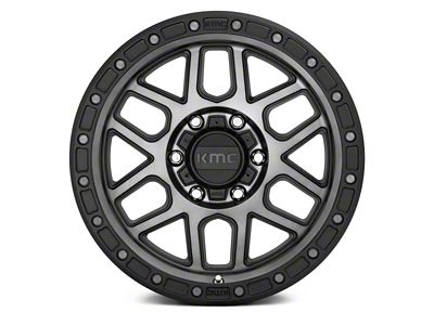 KMC Mesa Satin Black with Gray Tint 8-Lug Wheel; 18x9; 18mm Offset (20-24 Silverado 2500 HD)