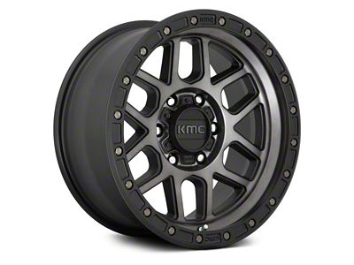 KMC Mesa Satin Black with Gray Tint 8-Lug Wheel; 20x9; 0mm Offset (15-19 Sierra 2500 HD)