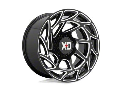 XD Onslaught Gloss Black Milled 8-Lug Wheel; 20x10; -18mm Offset (03-09 RAM 3500 SRW)