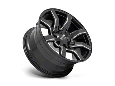 Moto Metal Spider Gloss Black Milled 8-Lug Wheel; 20x10; 12mm Offset (03-09 RAM 3500 SRW)