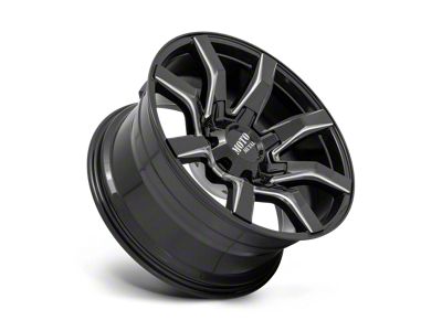 Moto Metal Spider Gloss Black Milled 8-Lug Wheel; 20x9; 18mm Offset (03-09 RAM 3500 SRW)