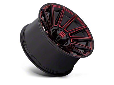XD Specter Gloss Black with Red Tint 8-Lug Wheel; 20x10; -18mm Offset (20-24 Sierra 2500 HD)