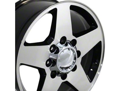 CV91A Machined 8-Lug Wheel; 20x8.5; 12mm Offset (07-10 Silverado 2500 HD)