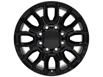 CV97A Black 8-Lug Wheel; 20x8.5; 12mm Offset (07-10 Silverado 2500 HD)