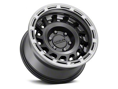 Raceline Halo Black with Silver Lip 8-Lug Wheel; 18x9; -12mm Offset (07-10 Sierra 2500 HD)