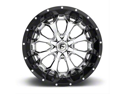 Fuel Wheels Assault Chrome with Gloss Black Lip 8-Lug Wheel; 20x10; -18mm Offset (11-14 Sierra 2500 HD)