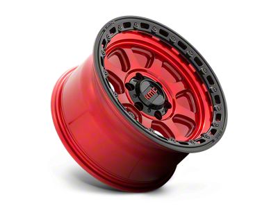 KMC Chase Candy Red with Black Lip 8-Lug Wheel; 20x9; 0mm Offset (07-10 Silverado 3500 HD SRW)