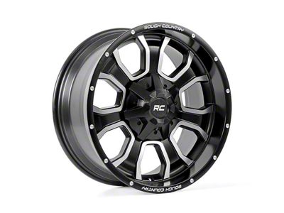 Rough Country 93 Series Matte Black Milled 8-Lug Wheel; 20x10; -18mm Offset (03-09 RAM 2500)