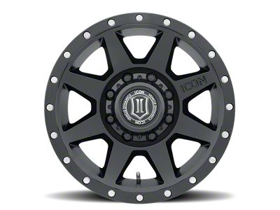 ICON Alloys Rebound HD Satin Black 8-Lug Wheel; 18x9; 12mm Offset (20-24 Silverado 3500 HD SRW)