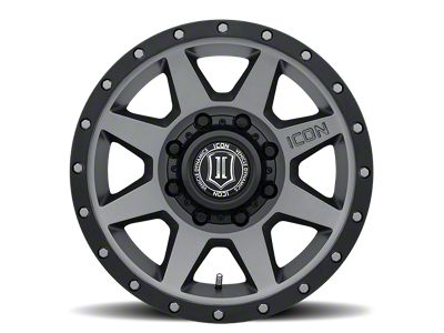 ICON Alloys Rebound HD Titanium 8-Lug Wheel; 18x9; 12mm Offset (11-14 Sierra 3500 HD SRW)
