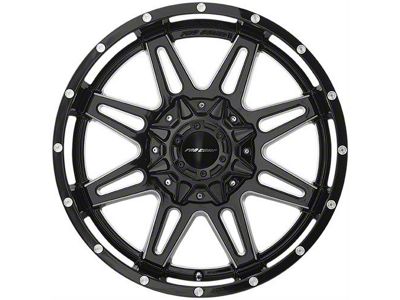 Pro Comp Wheels Blockade Gloss Black Milled 8-Lug Wheel; 20x9.5; -6mm Offset (07-10 Silverado 3500 HD SRW)