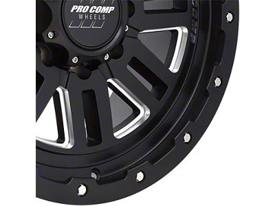 Pro Comp Wheels Cognito Satin Black Milled 8-Lug Wheel; 20x9; 0mm Offset (07-10 Sierra 3500 HD SRW)