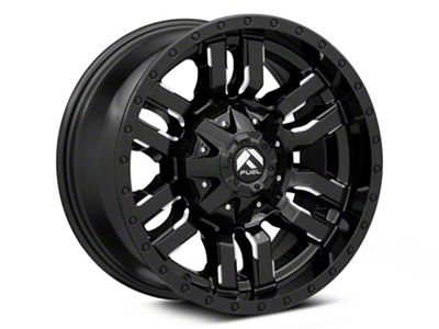 Fuel Wheels Sledge Gloss Black Milled 8-Lug Wheel; 18x9; 20mm Offset (20-24 Silverado 2500 HD)