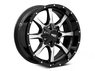 Moto Metal MO970 Gloss Black Machined 8-Lug Wheel; 18x9; 18mm Offset (15-19 Silverado 2500 HD)