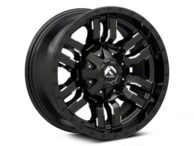 Fuel Wheels Sledge Gloss Black Milled 8-Lug Wheel; 18x9; -12mm Offset (15-19 Silverado 2500 HD)