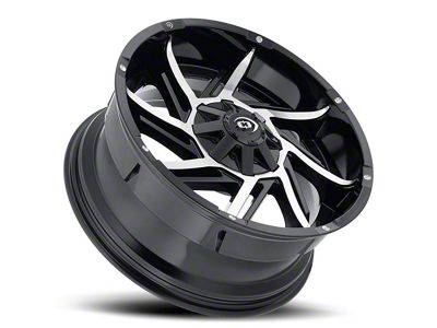 Vision Off-Road Prowler Gloss Black Machined 8-Lug Wheel; 20x9; 12mm Offset (15-19 Sierra 3500 HD SRW)
