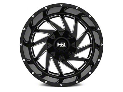 Hardrock Offroad Crusher Gloss Black Milled 5-Lug Wheel; 20x12; -44mm Offset (02-08 RAM 1500, Excluding Mega Cab)