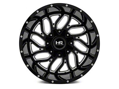 Hardrock Offroad Destroyer Gloss Black Milled 5-Lug Wheel; 20x12; -51mm Offset (02-08 RAM 1500, Excluding Mega Cab)