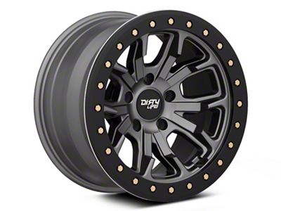 Dirty Life DT-1 Matte Gunmetal 6-Lug Wheel; 17x9; -12mm Offset (19-23 Ranger)