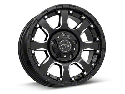 Black Rhino Sierra Gloss Black Milled 5-Lug Wheel; 17x9; 0mm Offset (09-18 RAM 1500)